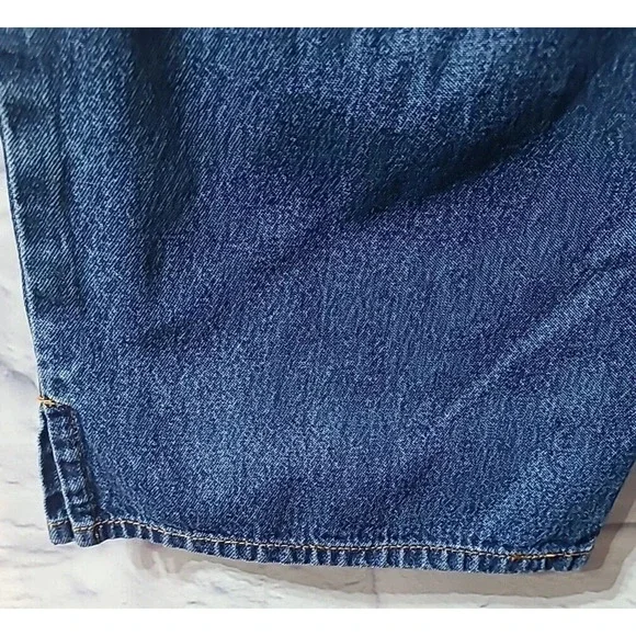 Double D Ranch Yoakum Denim Capri Jeans Women's Large Blue Embroidered Pull On - Picture 5 of 6